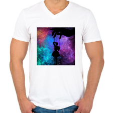 PRINTFASHION Bábmester - Férfi V-nyakú póló - Fehér férfi póló