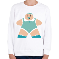 PRINTFASHION Baby baba - Gyerek pulóver - Fehér gyerek pulóver, kardigán