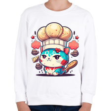 PRINTFASHION Baby cat - Gyerek pulóver - Fehér gyerek pulóver, kardigán