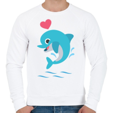 PRINTFASHION Baby Delfin - Férfi pulóver - Fehér férfi pulóver, kardigán