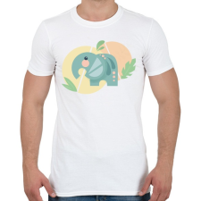 PRINTFASHION Baby Elefánt - Férfi póló - Fehér férfi póló