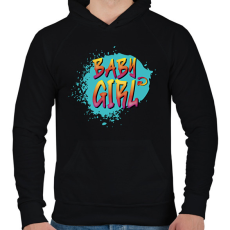 PRINTFASHION Baby girl - Férfi kapucnis pulóver - Fekete