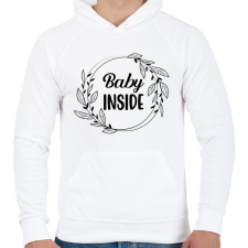 PRINTFASHION Baby inside - Black - Férfi kapucnis pulóver - Fehér férfi pulóver, kardigán