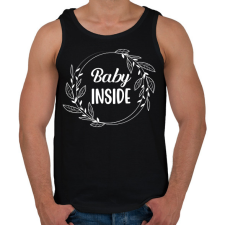 PRINTFASHION Baby inside - White - Férfi atléta - Fekete atléta, trikó