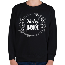 PRINTFASHION Baby inside - White - Gyerek pulóver - Fekete