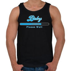 PRINTFASHION baby-loading-blue-white - Férfi atléta - Fekete