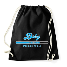 PRINTFASHION baby-loading-blue-white - Sportzsák, Tornazsák - Fekete tornazsák
