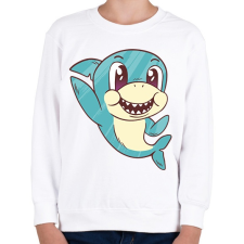 PRINTFASHION Baby shark - Gyerek pulóver - Fehér gyerek pulóver, kardigán