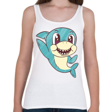 PRINTFASHION Baby shark - Női atléta - Fehér női trikó