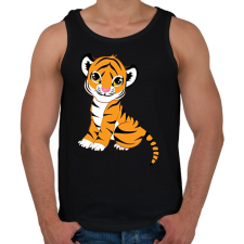 PRINTFASHION Baby Tiger - Férfi atléta - Fekete atléta, trikó