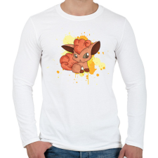 PRINTFASHION Baby Vulpix - Férfi hosszú ujjú póló - Fehér férfi póló