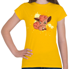 PRINTFASHION Baby Vulpix - Női póló - Sárga
