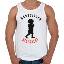 PRINTFASHION Babysitter,babysitter,szolgálat,szakmai - Férfi atléta - Fehér atléta, trikó