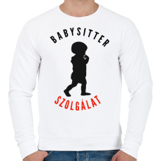 PRINTFASHION Babysitter,babysitter,szolgálat,szakmai - Férfi pulóver - Fehér