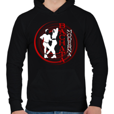 PRINTFASHION Bachata Moderna Dance, Code DANCE-BACH-MOD-0101 - Férfi kapucnis pulóver - Fekete férfi pulóver, kardigán