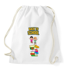 PRINTFASHION Back to school - Sportzsák, Tornazsák - Fehér tornazsák