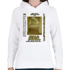 PRINTFASHION Backrooms szobák - Női kapucnis pulóver - Fehér női pulóver, kardigán