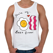 PRINTFASHION Bacon és tojás - Férfi atléta - Fehér atléta, trikó