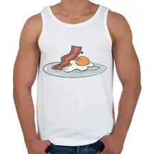 PRINTFASHION Bacon és tojás - Férfi atléta - Fehér atléta, trikó