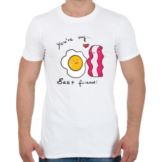 PRINTFASHION Bacon és tojás - Férfi póló - Fehér