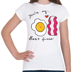 PRINTFASHION Bacon és tojás - Női póló - Fehér