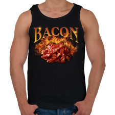 PRINTFASHION Bacon - Férfi atléta - Fekete atléta, trikó
