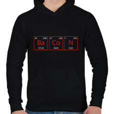 PRINTFASHION BaCoN - Férfi kapucnis pulóver - Fekete