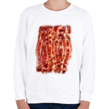 PRINTFASHION Bacon - Gyerek pulóver - Fehér gyerek pulóver, kardigán