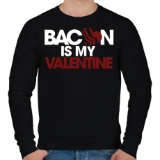 PRINTFASHION Bacon is my Love - Férfi pulóver - Fekete