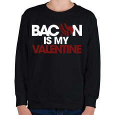 PRINTFASHION Bacon is my Love - Gyerek pulóver - Fekete