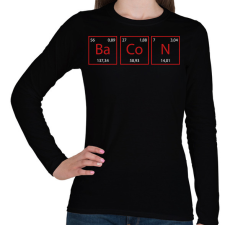 PRINTFASHION BaCoN - Női hosszú ujjú póló - Fekete női póló