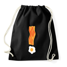 PRINTFASHION Bacon tojás - Sportzsák, Tornazsák - Fekete tornazsák