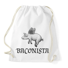 PRINTFASHION Baconista - Sportzsák, Tornazsák - Fehér tornazsák