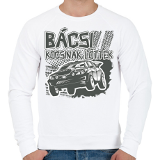 PRINTFASHION Bácsi kocsinak lőttek - Férfi pulóver - Fehér