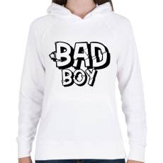 PRINTFASHION bad boy - Női kapucnis pulóver - Fehér
