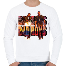 PRINTFASHION BAD BOYS BAD BOYS - Férfi pulóver - Fehér férfi pulóver, kardigán