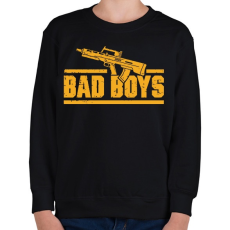 PRINTFASHION Bad boys gun - Gyerek pulóver - Fekete