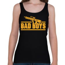 PRINTFASHION Bad boys gun - Női atléta - Fekete női trikó