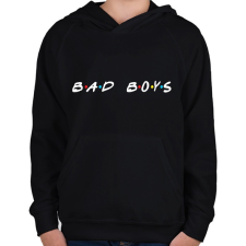 PRINTFASHION Bad boys - Gyerek kapucnis pulóver - Fekete gyerek pulóver, kardigán
