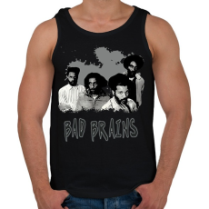 PRINTFASHION BAD BRAINS-GRAY - Férfi atléta - Fekete