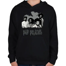 PRINTFASHION BAD BRAINS-GRAY - Gyerek kapucnis pulóver - Fekete