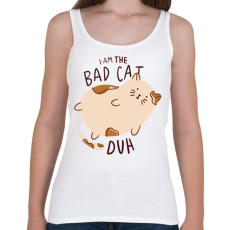 PRINTFASHION Bad Cat - Női atléta - Fehér