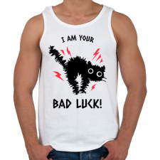 PRINTFASHION bad luck - Férfi atléta - Fehér atléta, trikó
