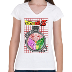 PRINTFASHION Bad - Női V-nyakú póló - Fehér