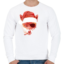PRINTFASHION Bad santa - Férfi pulóver - Fehér férfi pulóver, kardigán