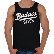 PRINTFASHION Badass b*tch - Férfi atléta - Fekete