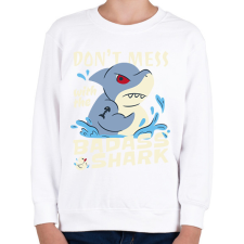 PRINTFASHION Badass cápa - Gyerek pulóver - Fehér gyerek pulóver, kardigán