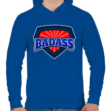 PRINTFASHION BADASS - Férfi kapucnis pulóver - Királykék