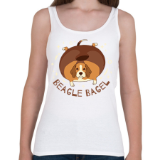 PRINTFASHION Bagel beagle - Női atléta - Fehér női trikó