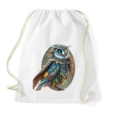PRINTFASHION bagoly1kész - Sportzsák, Tornazsák - Fehér tornazsák